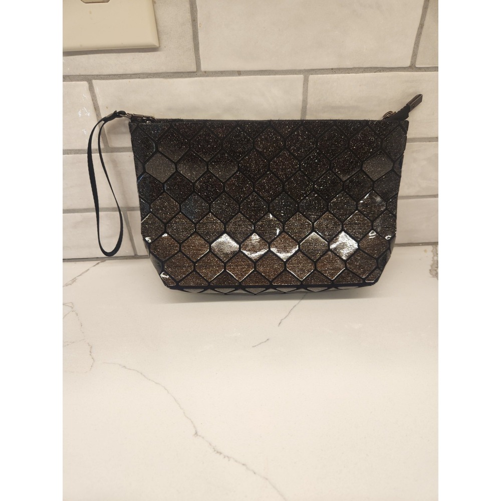 Patrizia Luca Black Glitter Geometric Crossbody Bag NWT Missing The Long Strap